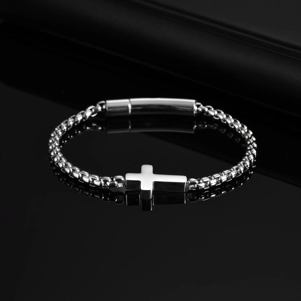 Bracelet avec croix horizontale