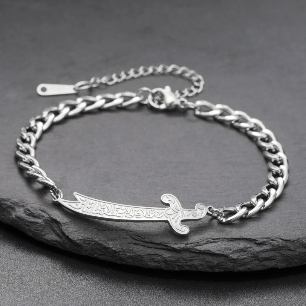 Bracelet avec épée Ali Zulfiqar arabe argent