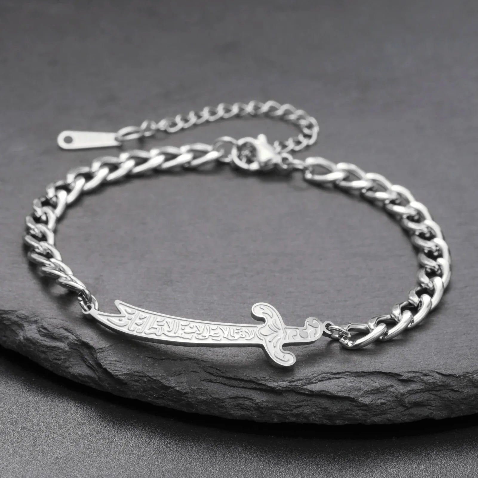 Bracelet avec épée Ali Zulfiqar arabe argent