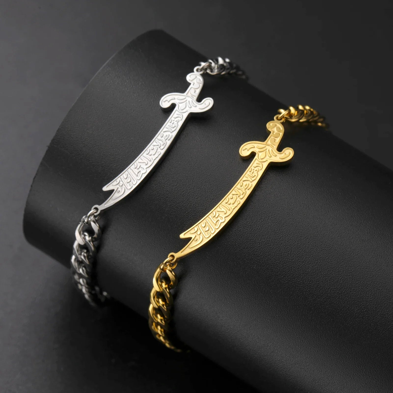 Bracelet avec épée Ali Zulfiqar arabe or