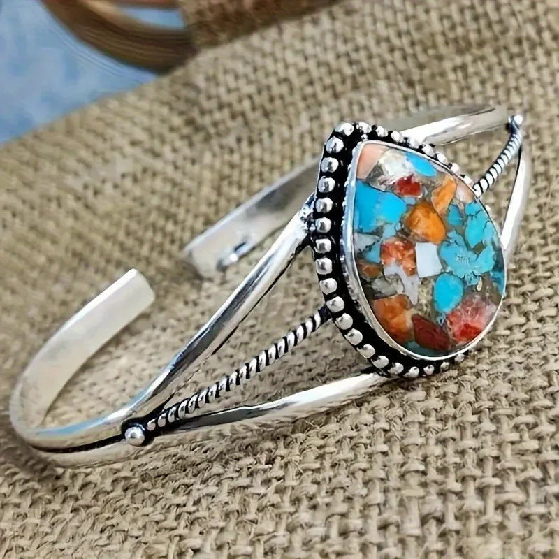 Armband mit Wassertropfen und Türkis