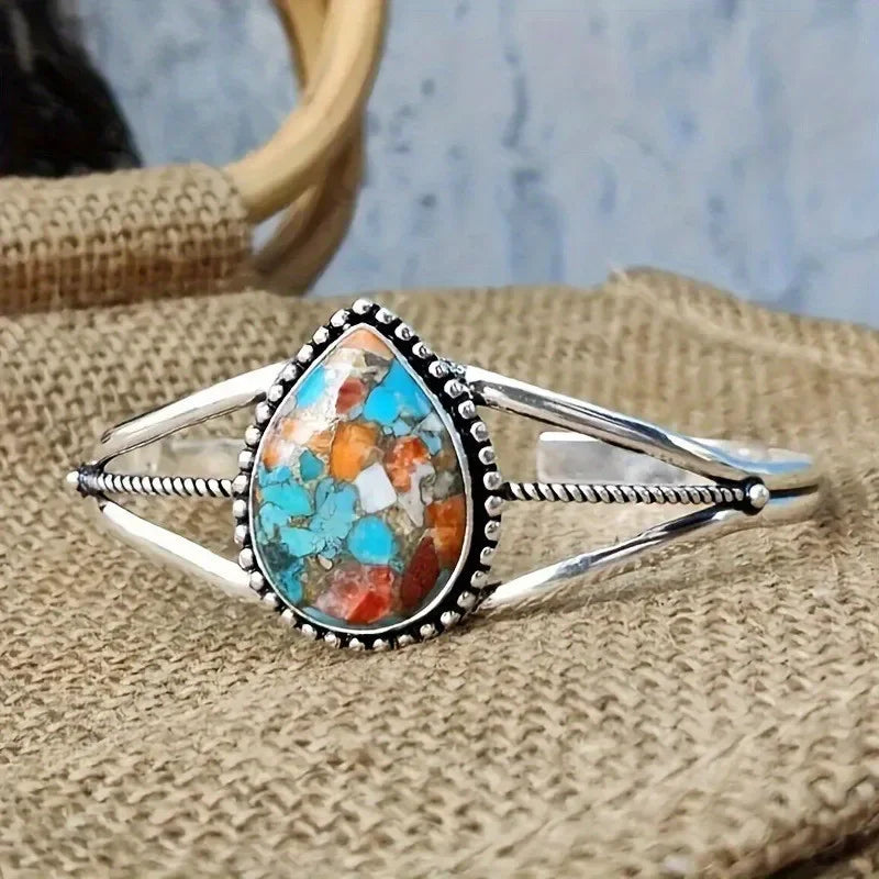 Armband mit Wassertropfen und Türkis