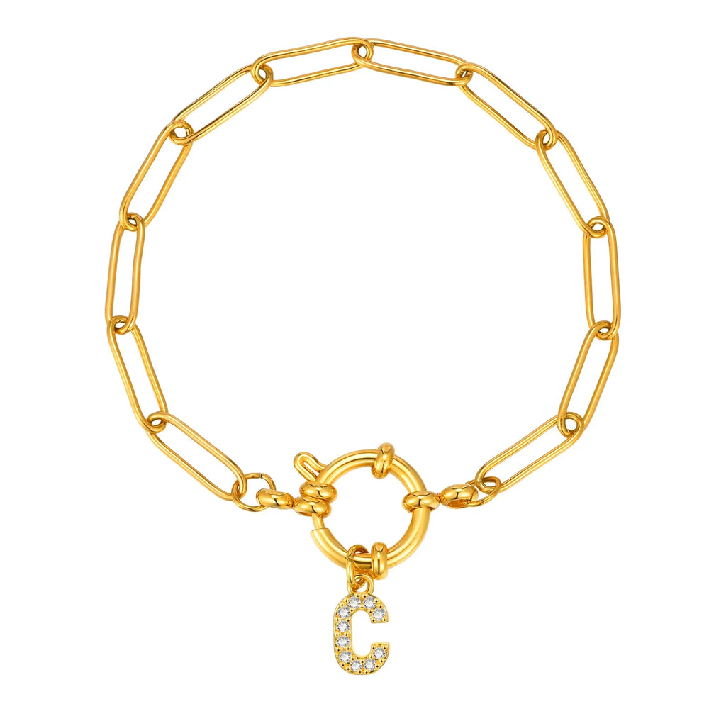 Bracelet personnalisé avec initiale c