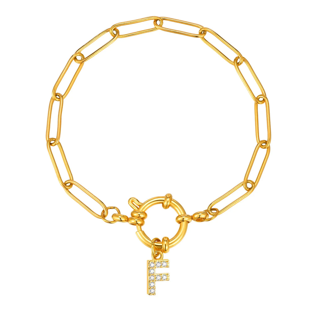 Bracelet personnalisé avec initiale f
