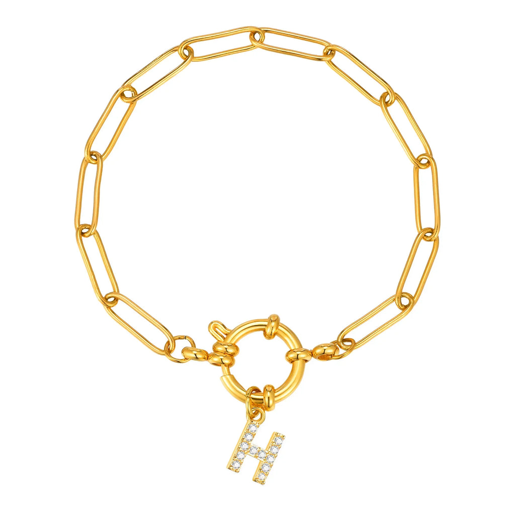 Bracelet personnalisé avec initiale h
