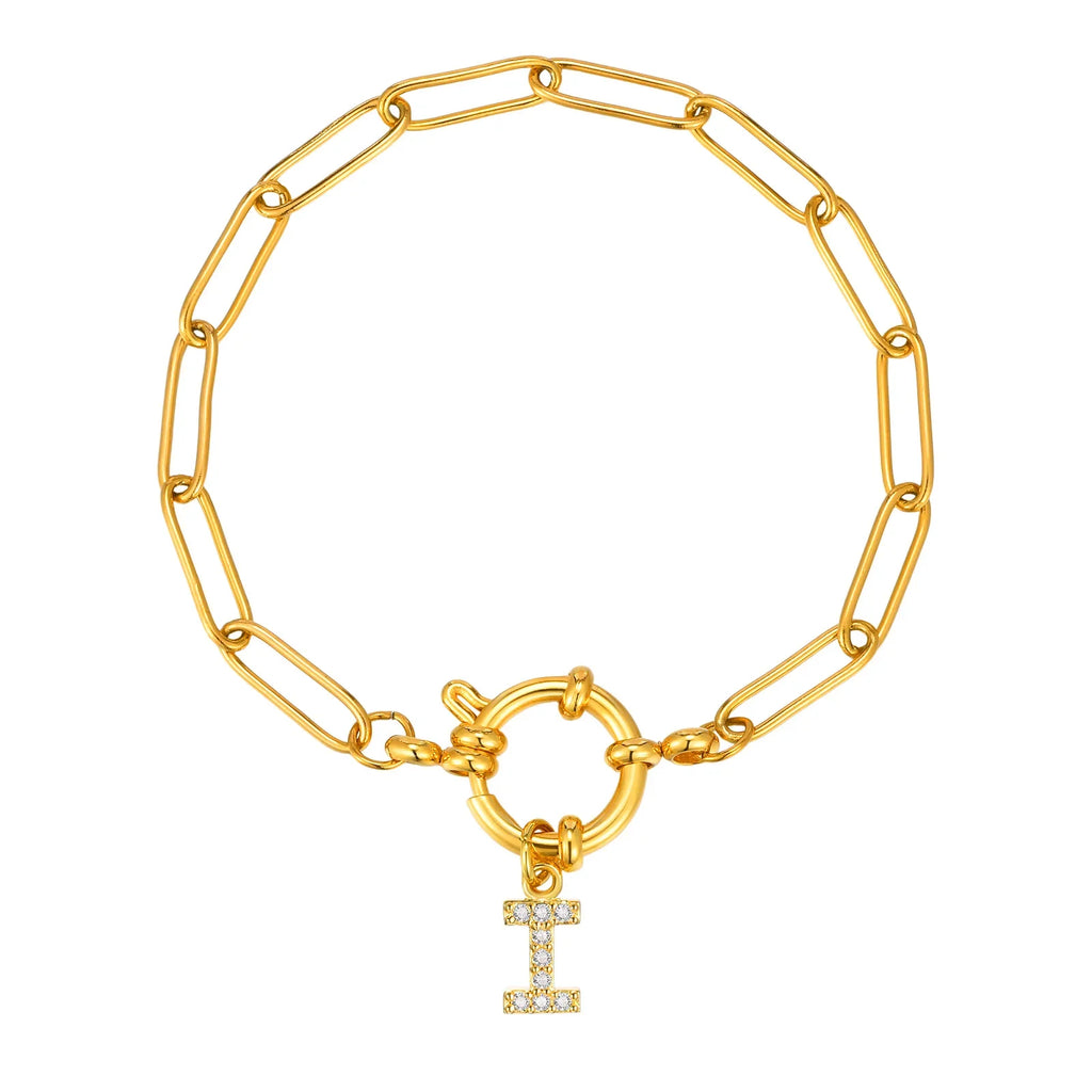 Bracelet personnalisé avec initiale i