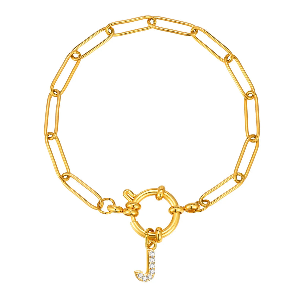 Bracelet personnalisé avec initiale j