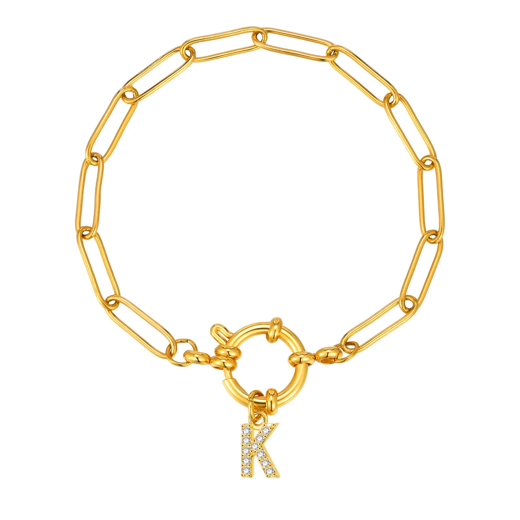 Bracelet personnalisé avec initiale k