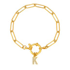 Bracelet personnalisé avec initiale k