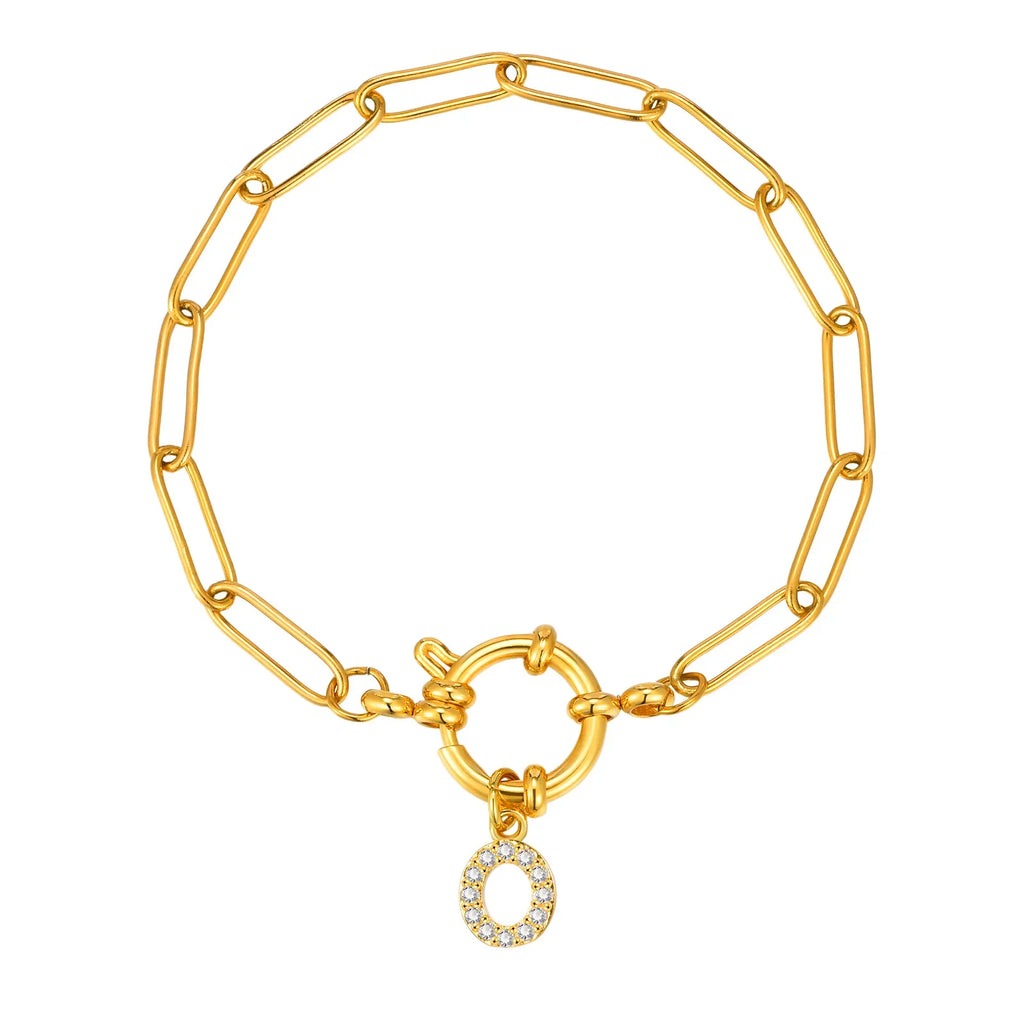 Bracelet personnalisé avec initiale o