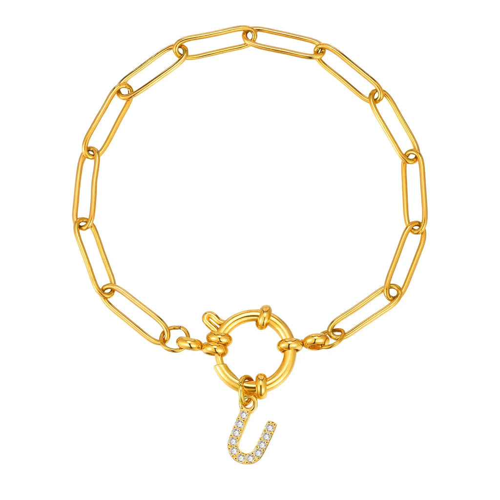Bracelet personnalisé avec initiale u