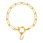 Bracelet personnalisé avec initiale u