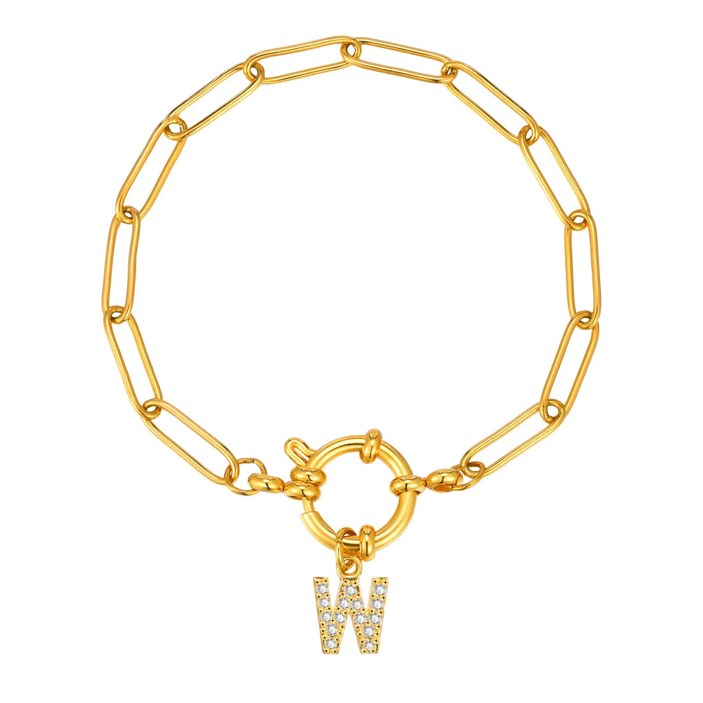 Bracelet personnalisé avec initiale w