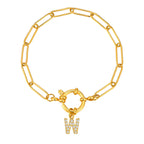 Bracelet personnalisé avec initiale w