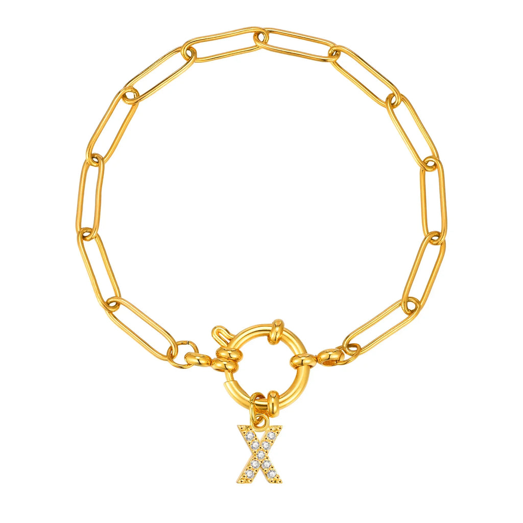 Bracelet personnalisé avec initiale x