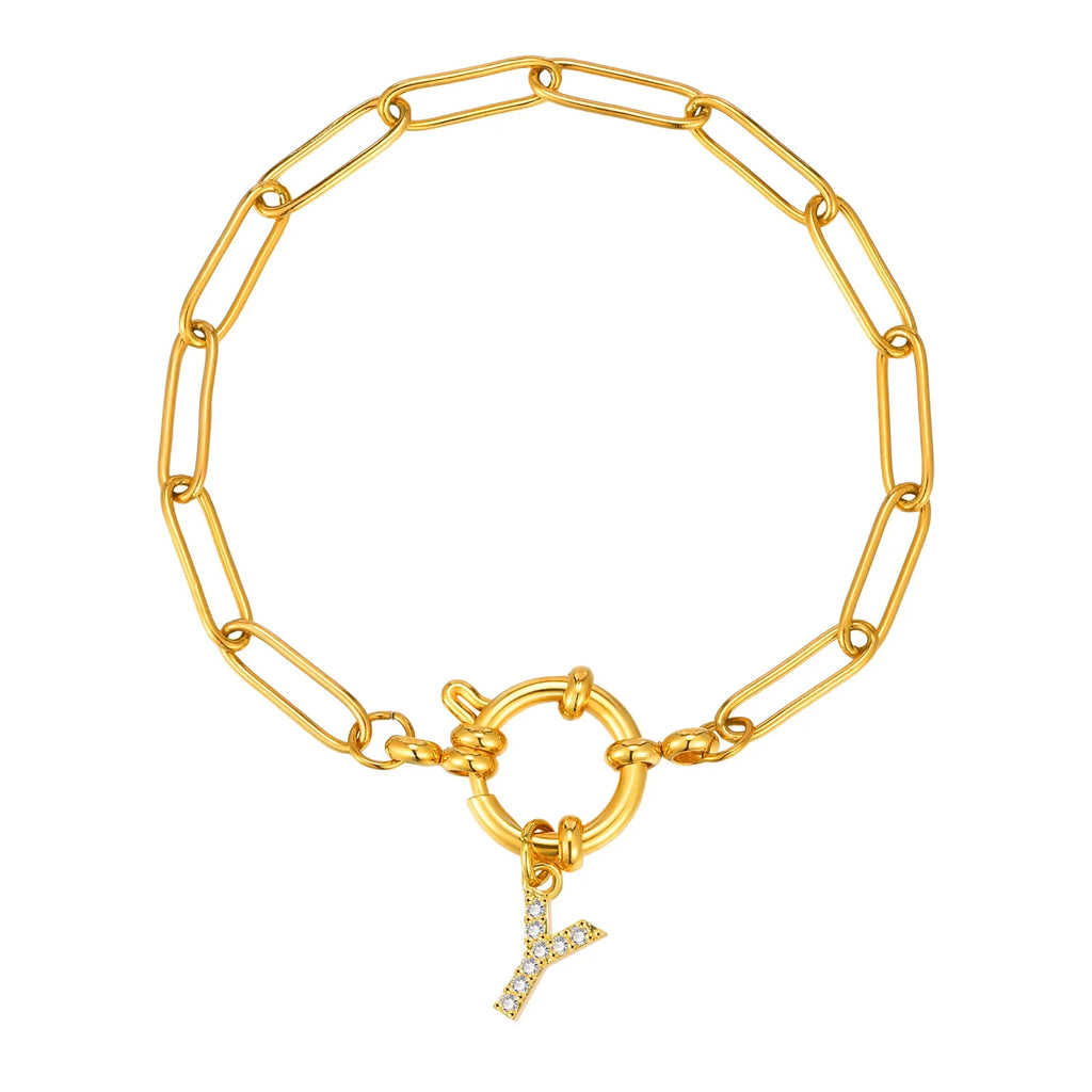 Bracelet personnalisé avec initiale y