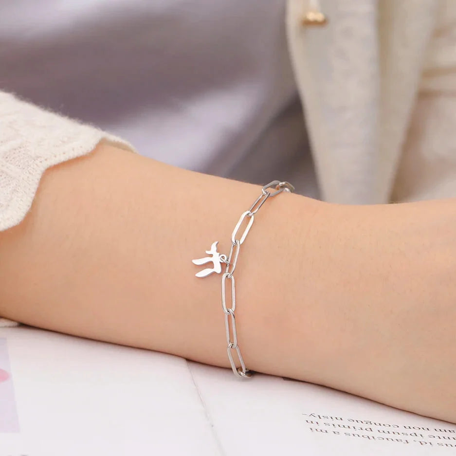 Bracciale con il simbolo della vita ebraica Chai in argento