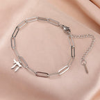 Bracciale con il simbolo della vita ebraica Chai in argento
