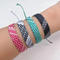 Bracelet avec motifs géométriques Keffiye arabe vert