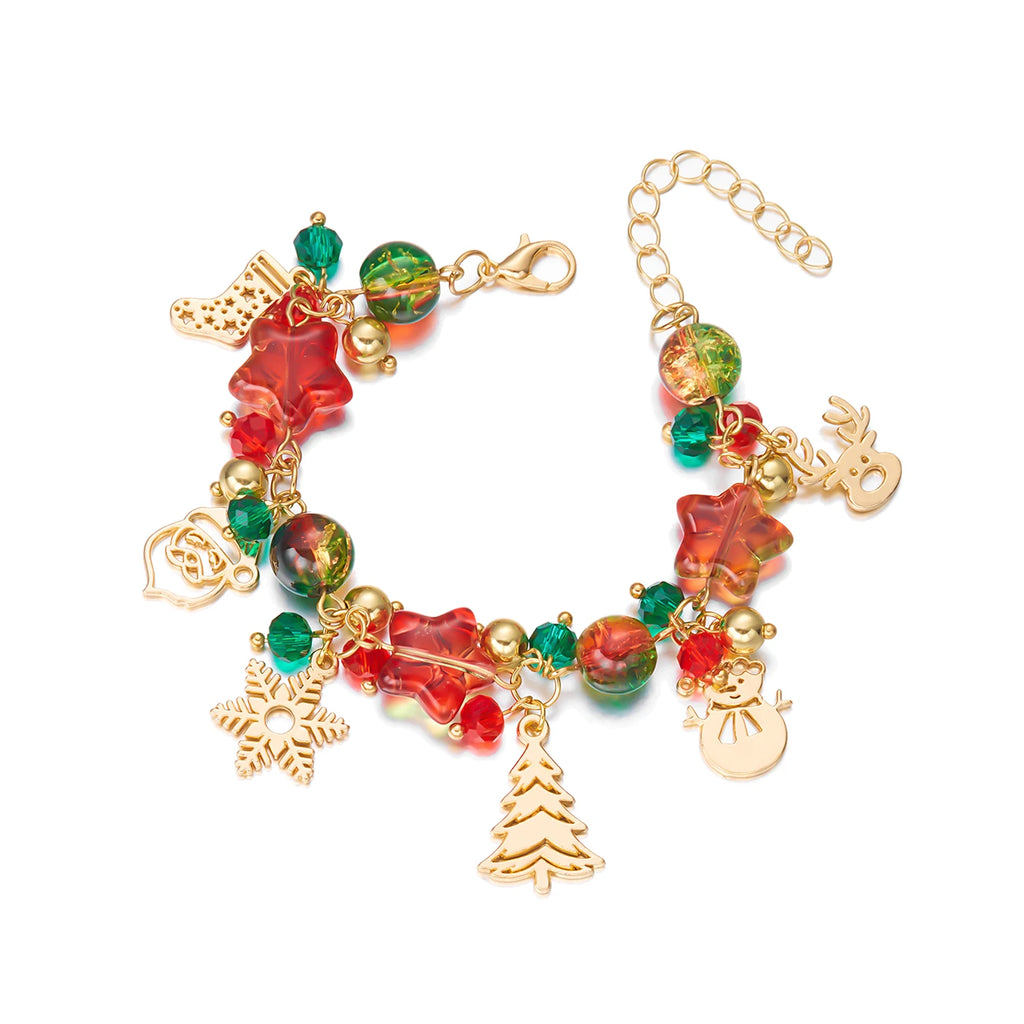 Bracelet avec Pendentifs de Noël pour Femme
