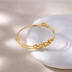 Bracelet avec Perles Rotatives Anti-Stress pour Homme ou Femme or