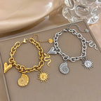 Bracelet avec Soleil et Coquillages pour Homme ou Femme 