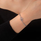 Bracciale con mano di Fatima dorata o argentata araba argento