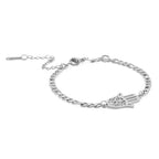 Bracciale con mano di Fatima dorata o argentata araba argento