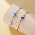 Bracelet with blue eye protection symbols, Chai and the Star of David