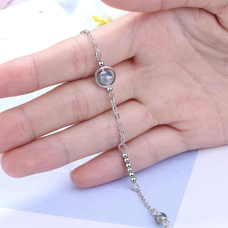 Bracelet avec Zircon Pierre de Lune