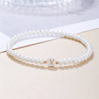 Bracelet blanc initiale v