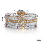 Boho-armbånd med flere rækker livets træ