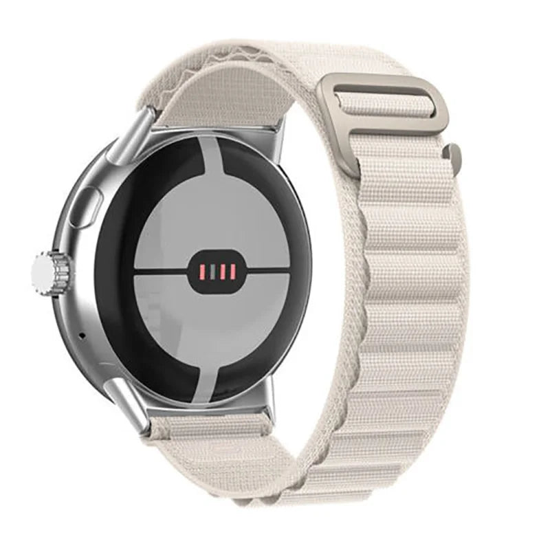 Armband Alpine Smartwatch Google Pixel Watch 1 & 2 met beige gesp
