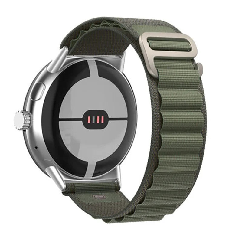 Armband Alpine Smartwatch Google Pixel Watch 1 & 2 met groene gesp