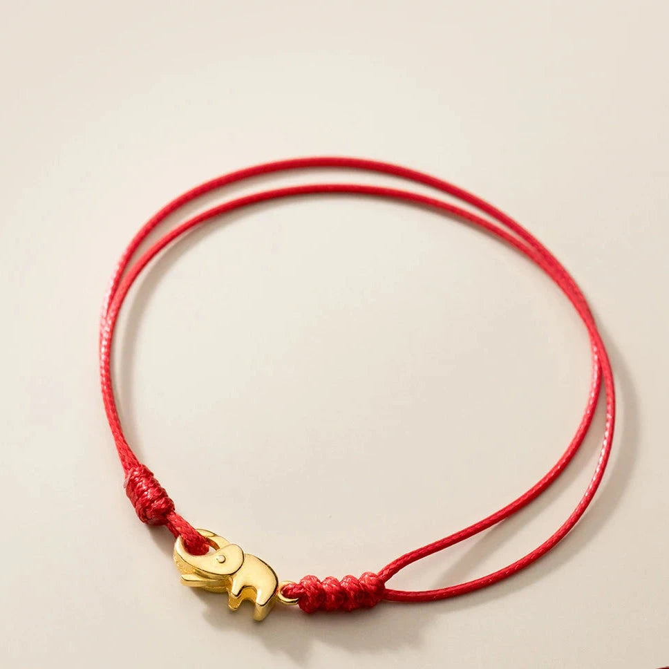 Buddhistisches Armband mit rotem Elefanten
