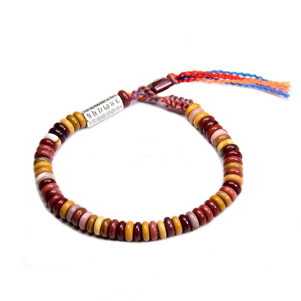 Bracelet Bouddhiste Tibétain en Perles  mokaïte