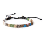 Bracciale brasiliano dell'amicizia intrecciato a mano marrone