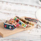 Boho Embroidered Handmade Brazilian Bracelet white