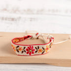 Boho Embroidered Handmade Brazilian Bracelet red