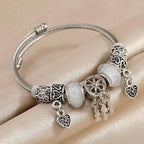 Bracelet Capteur de Rêves et Coeurs