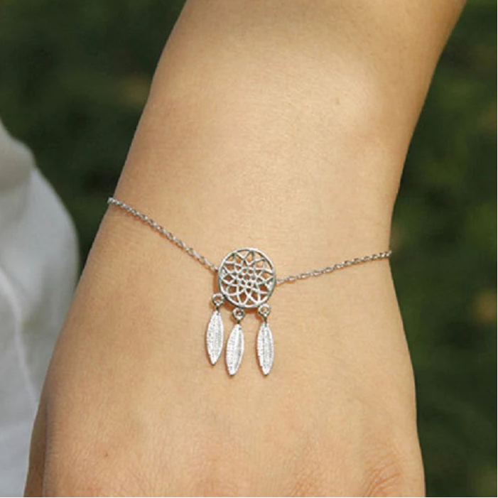 Bracelet Capteur de Rêves pour Femme argent