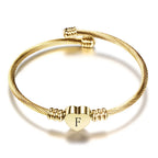 Bracelet coeur avec initiale or f