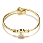 Bracelet coeur avec initiale or e