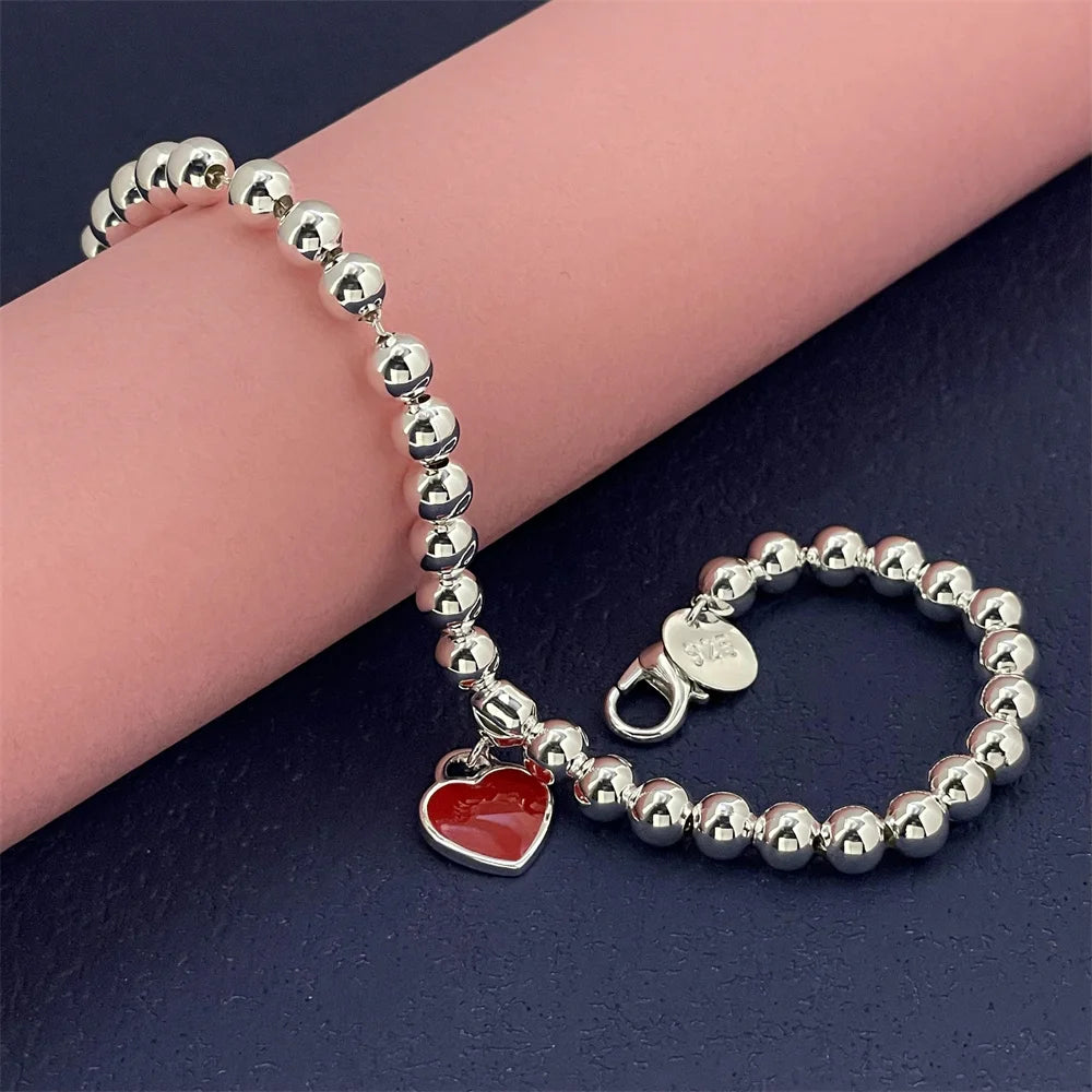 Bracciale Cuore Rosso Donna