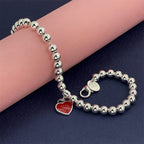 Bracciale Cuore Rosso Donna