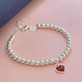 Bracciale Cuore Rosso Donna