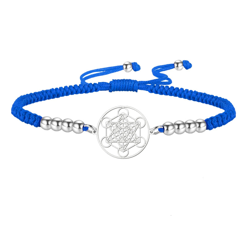 Bracciale Colorato Cubo di Metatron blu