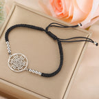 Bracciale Colorato Cubo di Metatron nero