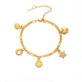Muschelarmband für Damen Gold