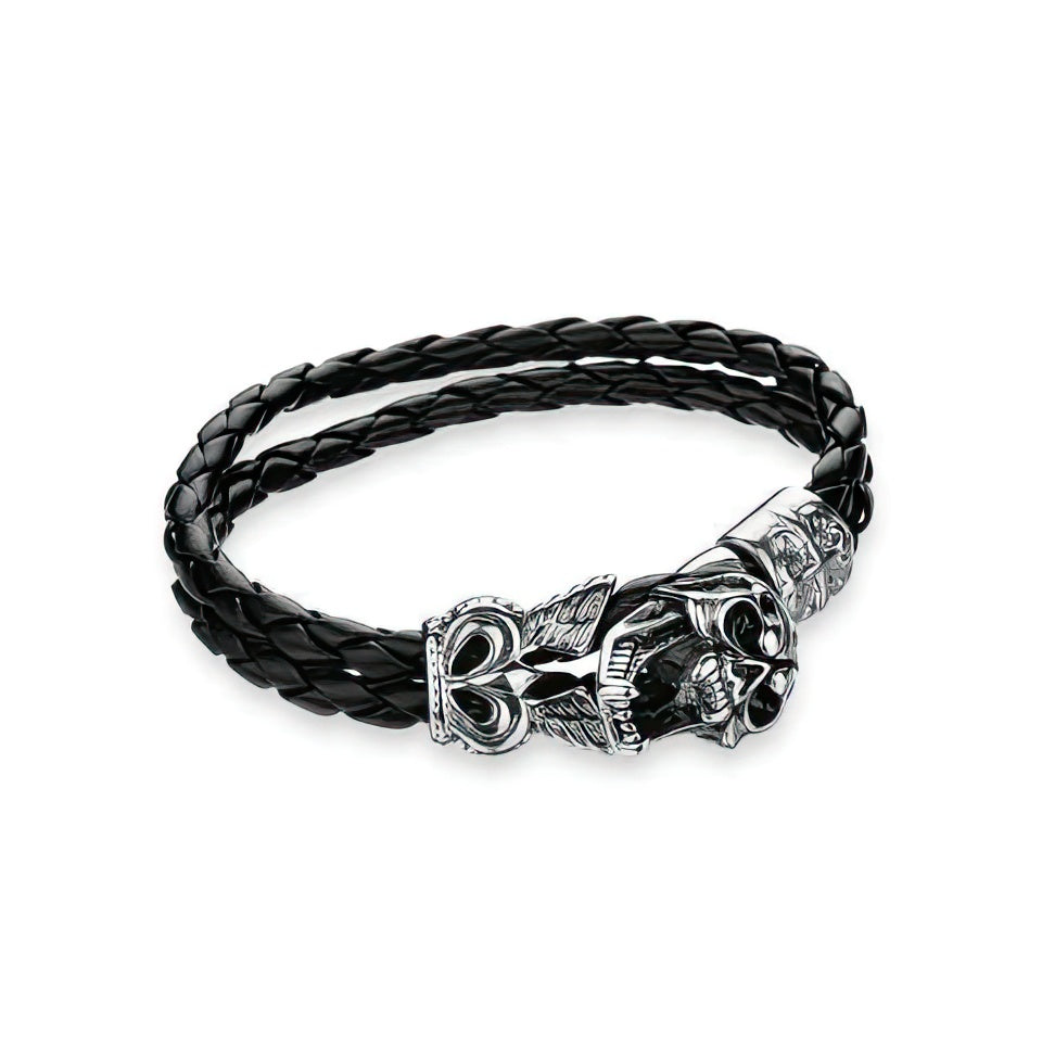 Bracelet Cordon Tête de Mort